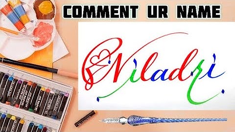 Niladri Name Signature Calligraphy Status | How to Draw, Cursive Calligraphy with Cut Marker