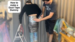 How to make a duct tape dummy body double for a custom silicone mermaid tail tutorial