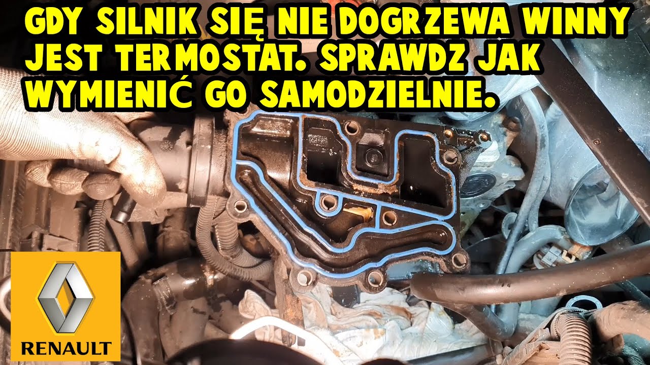 Wymiana i odpowietrzanie termostatu Renault Clio II/Thalia/Megane/Kangoo. How to replace thermostat.