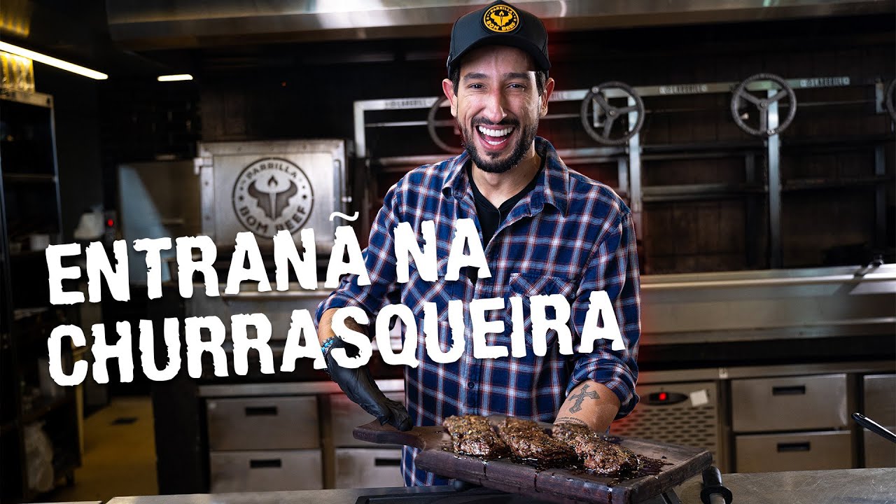 Como Fazer Skirt Steak (Entranã) com Chimichurri, na Churrasqueira | Netão Bom Beef