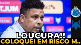 EU FIZ LOUCURA!! COLOQUEI MEU PRÓPRIO PATRIMÔNIO EM RISCO!! AGORA O CRUZEIRO ESTARÁ EM BOAS...