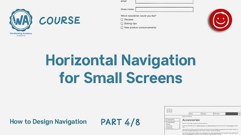 4. Horizontal navigation for small screens - How to design navigation