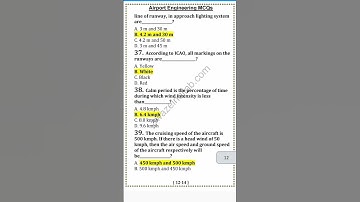 Airport engineering MCQ Questions and Answers | #viralshortvideo  #short