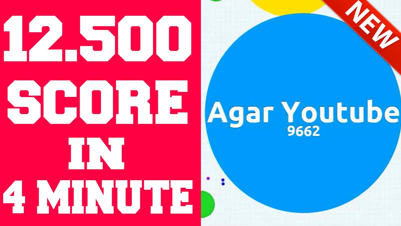 Agar.io | 12500 Score in 4 Minutes ! ★★ Lucky Moments  ★★