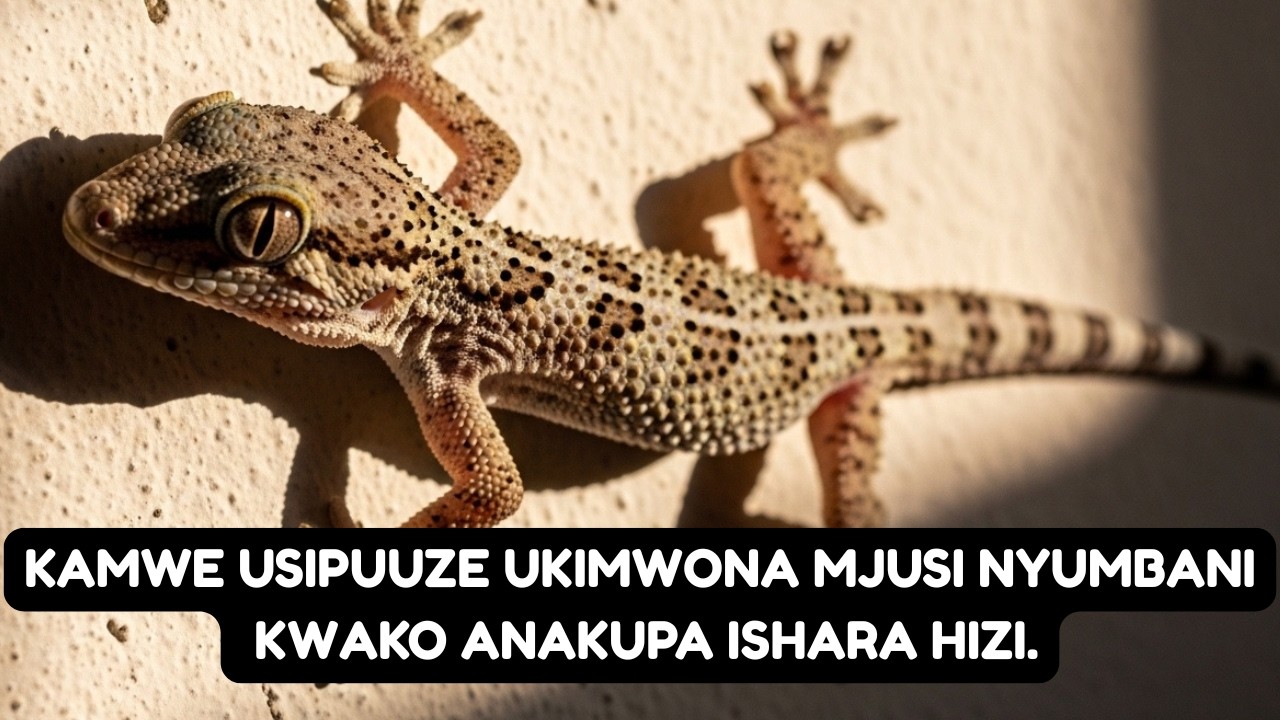Usipuuze unapomwona mjusi nyumbani kwako | Analeta Ishara hizi 10.