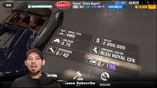 Bugatti Founder/Son prize car, a quick look as requested + 3 Bugatti's for 2100 gold each.