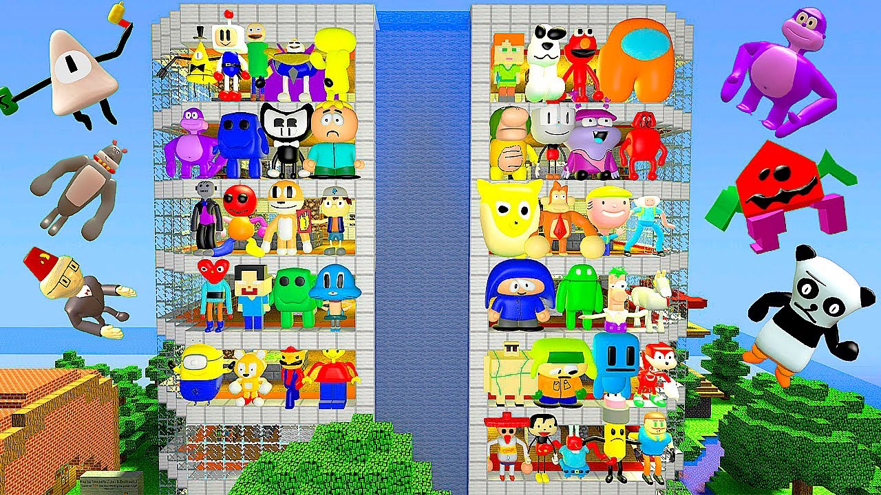 ⛏️ MINECRAFT 3D SANIC CLONES MEMES NEXTBOTS ULTIMATE V12 SPARTAN KICKING in Garry's mod !