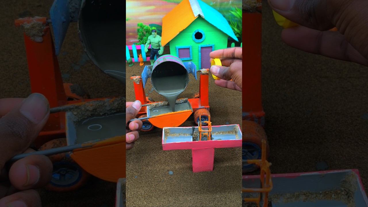 Satisfying Mini Cement Pouring | DIY Construction Project