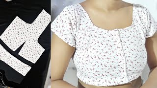 Simple 1 Tucks Blouse Cutting and Stitching | इतना आसान ब्लाउज कटिंग आपने कभी नहीं देखा होगा