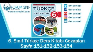 6. Sınıf Türkçe Ders Kitabı 151-152-153-154. Sayfa Cevapları ANKA Yayınevi Resimi