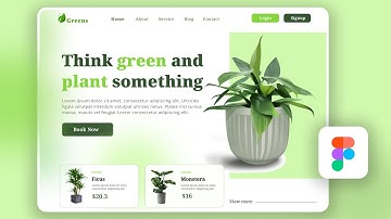 Plant delivery hero section | Web design | Figma | Beginners