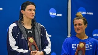 Riley Gaines mocks message apparently sent to Harvard swim team about Lia Thomas