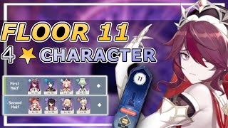Patch 1.5 ABYSS Floor 11- MAX STAR With only 4 STAR CHARACTER! | Genshin Impact