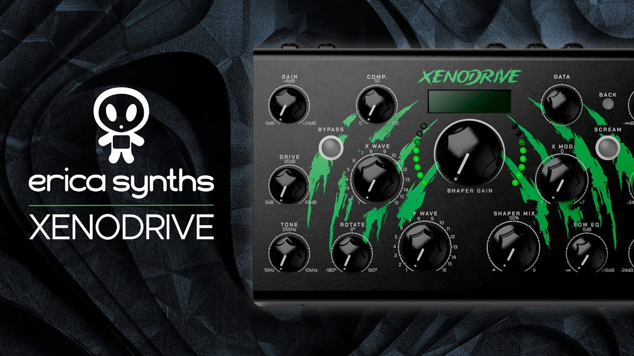 Erica Synths Xenodrive Demo (No Talking) with Synths and Drum Machines