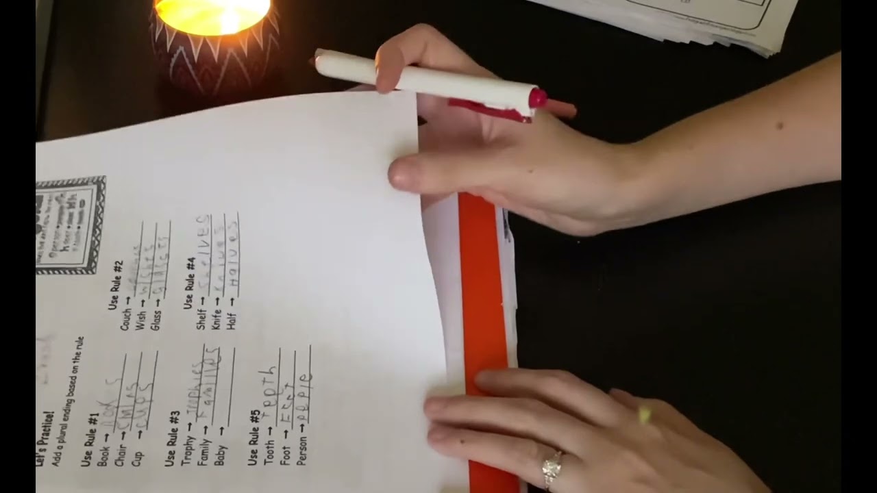 Grading papers with me 📝✏️ ASMR, writing, unintelligible whispers, paper flipping