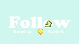 Anuel AA, Karol G,  Follow  (Letra/Lyrics)