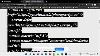 Pyscript in your blogger