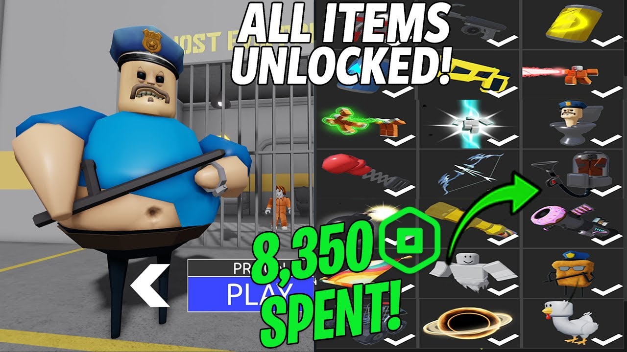 BARRY'S PRISON RUN OBBY HARD MODE - All Items Unlocked Roblox Update All Morphs Full Gameplay