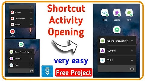 How to make shortcut Activity in sketchware | Android app shortcut widgets