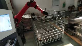 1820 robot online cooperation with automatic bending machine for sheet metal loading and unloading