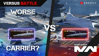 RF Shtorm vs USS Enterprise (CVN-80) | Who would win? | Modern Warships