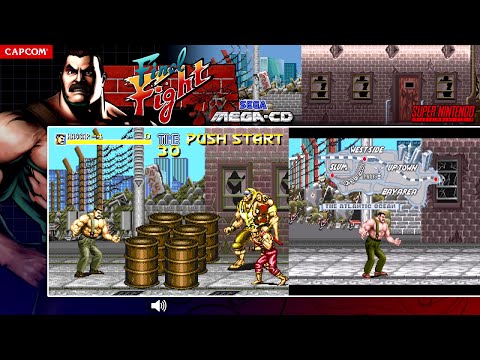 Final Fight ファイナルファイト | Sega CD v SNES | Full Play Comparison