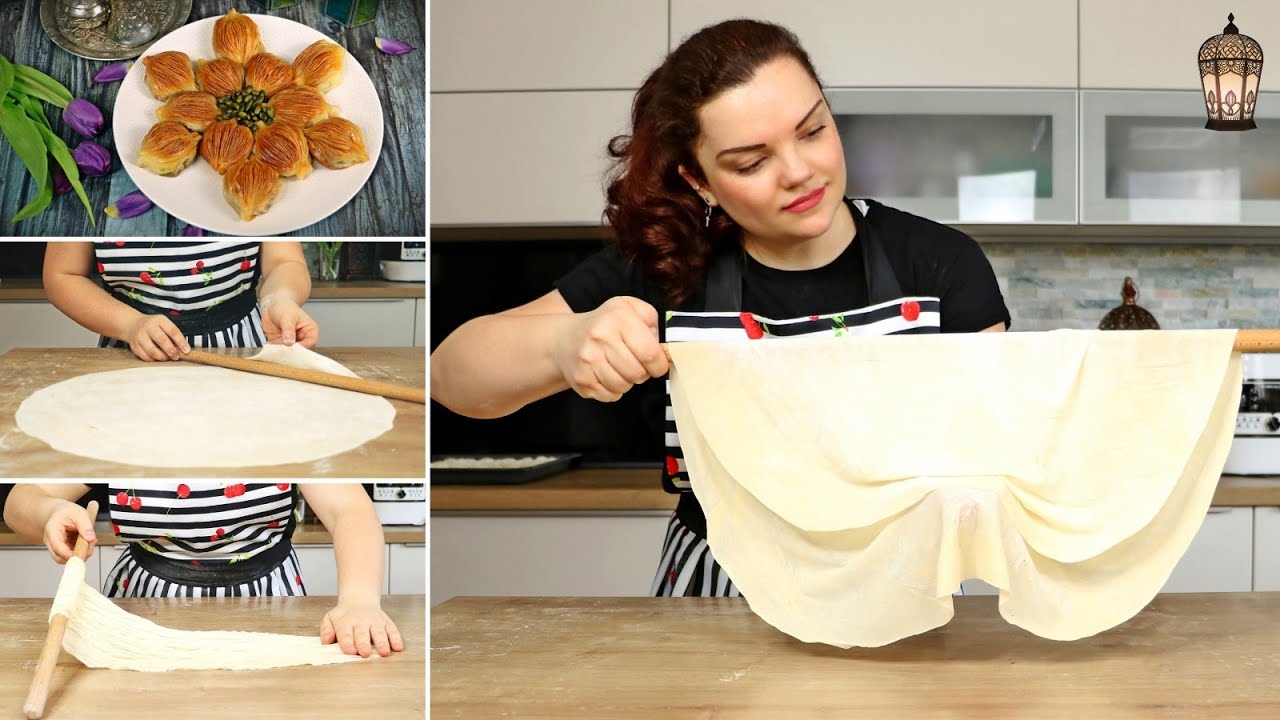 ПРИГОТОВИТЬ СВОЕ тесто для баклавы - БОНБОН БАКЛАВА - ГРИСС БАКЛАВА - МИДЬЕ - ИНЧИРЛИ ИРМИК БАКЛАВА