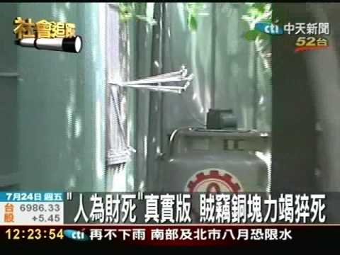 「人為財死」真實版 賊竊銅塊力竭猝死