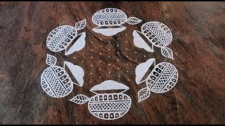 Pongal pot kolam with 15 ×8 dots / Pongal kolam / Sankranti muggulu / 2026