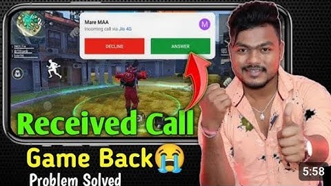 How To Incoming Call Received Full Screen Problem Solve In pubg | Playing Game Call Problem