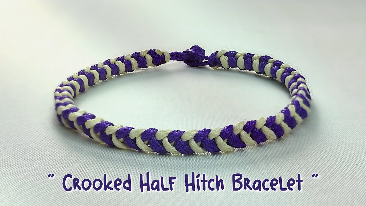 How to Make Crooked Half Hitch Bracelet | Macrame Bracelet Tutorial ...