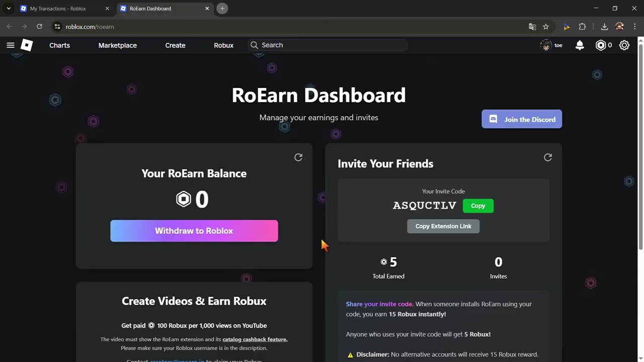 BEST WAY TO EARN FREE ROBUX and no yapping (not microsoft reward)