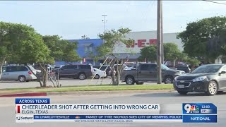 Cheerleader shot after getting into the wrong car.