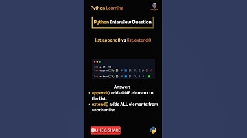 Python List Append vs Extend - BIG Difference!#Python #Programming #Coding #Developer #LearnToCode