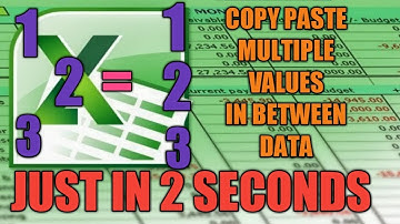 Copy Paste Multiple Values in between row - Cool Trick