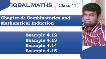Tamil Nadu std 11 Example 4.12, 4.13, 4.14, 4.15 Chapter 4 Combinatorics and Mathematical Induction