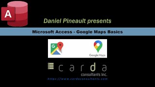 microsoft access - google maps basics