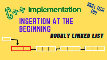 Insertion at beginning in doubly linked list in C++ (Implementation) in Hindi\Urdu || Skill tech edu
