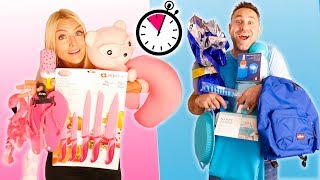 J'ACHÈTE TOUT ROSE vs IL ACHÈTE TOUT BLEU  10 Minutes Challenge ! | Sophie Fantasy