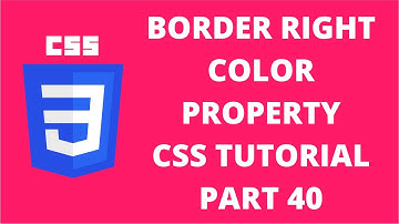 Border Right Color CSS | CSS Tutorial Part 40