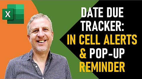 Due Date Pop-up Alert in Excel | Date Due Tracker  - Formula & Due Date Color Change Notifications