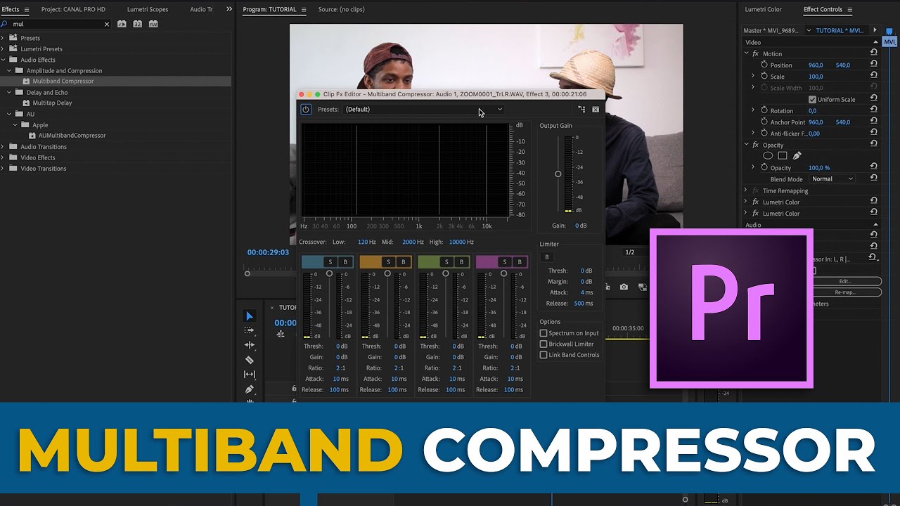 COMO USAR MULITBAND COMPRESSOR NO PREMIERE PRO EM 2021 - YouTube