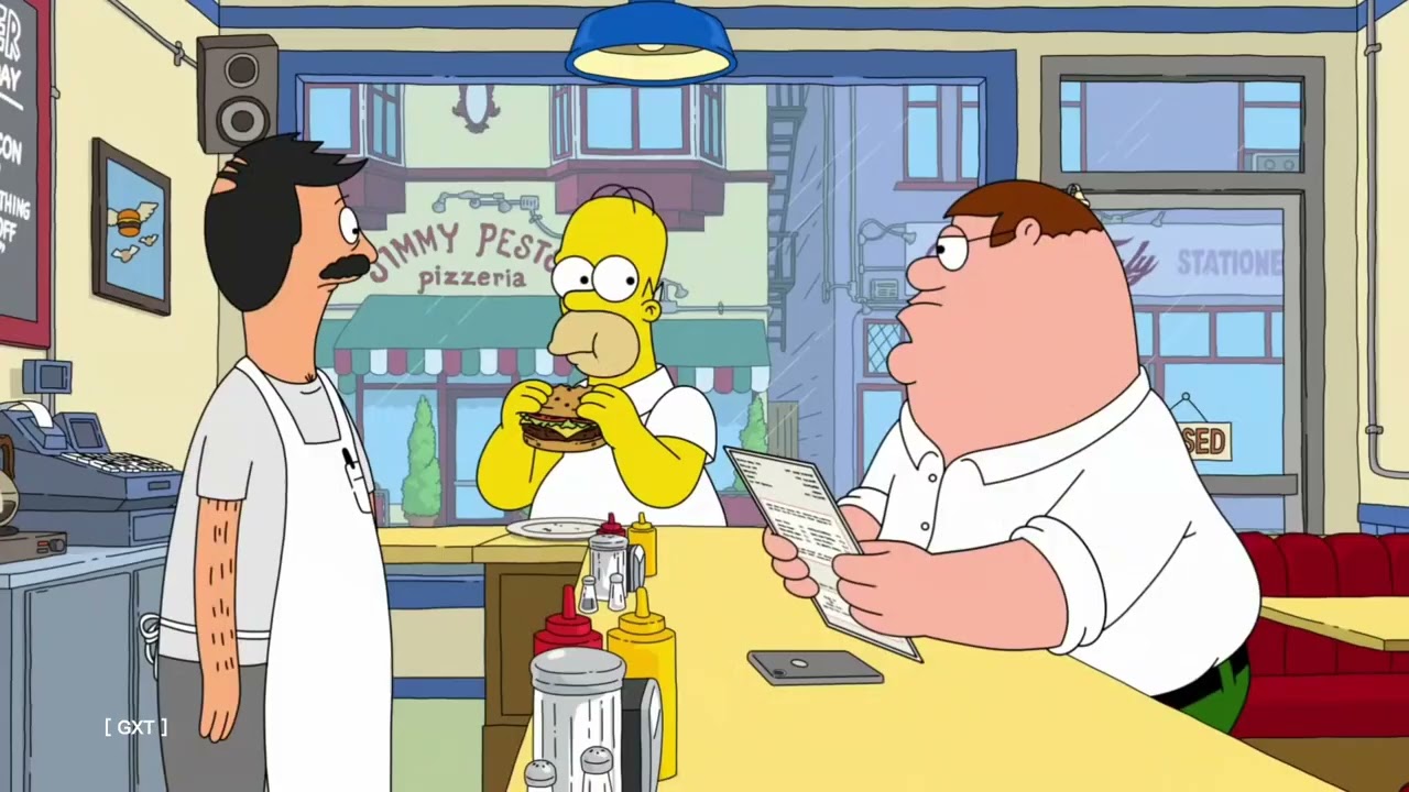 Family Guy x Simpsons x Bob’s Burgers | Peter Meets Homer | Funniest Crossover Moments