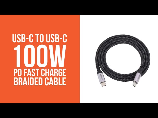 USB-C to USB-C 100W PD Fast Charge Braided Cable | FireFold