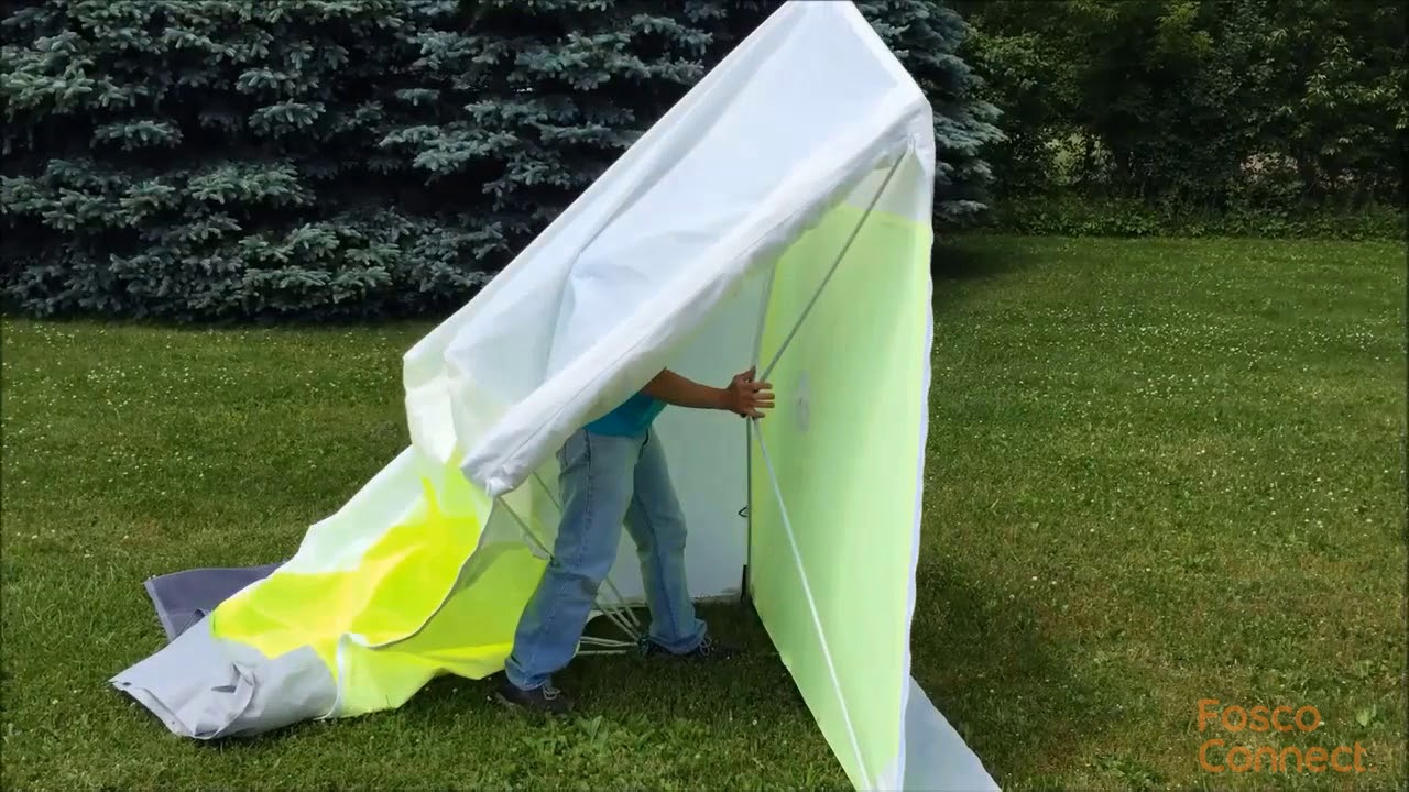 How to setup Pop 'N' Work fiber splicing work tent? 