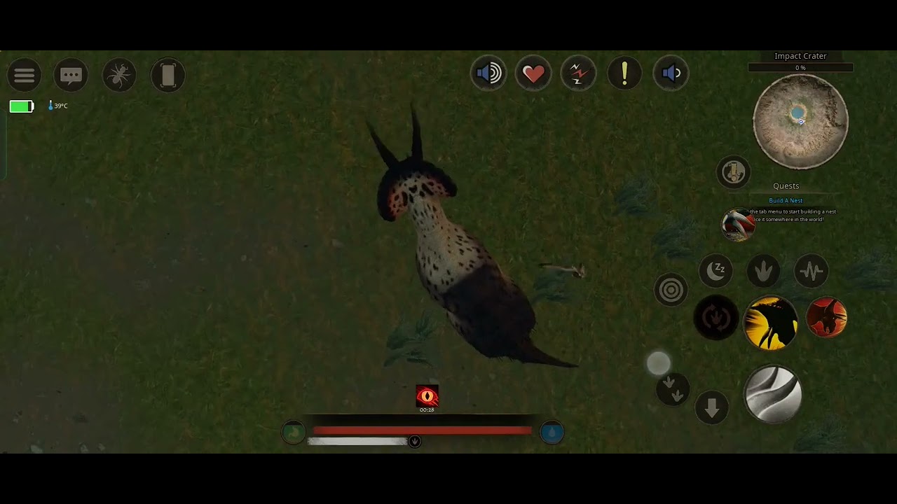 Baby Deinony attacks Eotri (Official Server) - Path of Titans