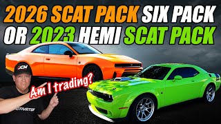 FIRST HAND COMPARISON OF THE DODGE SIX PACK VS HEMI CHARGER AND CHALLENGERS...WILL I TRADE?