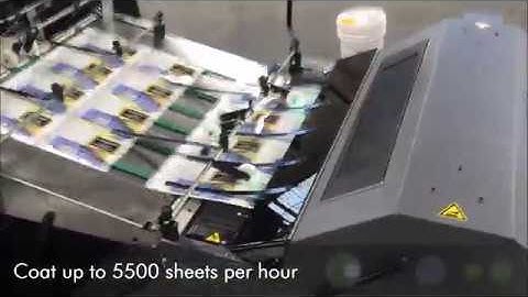 UV/Aqueous High Gloss Coating on Thin Label Stock Sheets Using the Kompac Kwik Finish 32