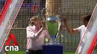 UEFA Champions League trophy arrives in Madrid