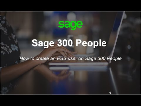 Sage 300 People (ZA) -  Create an ESS user